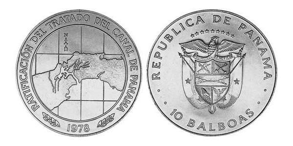 10 Balboa Panamá Argento 
