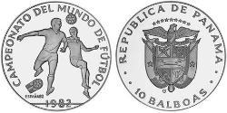 10 Balboa Panamá Plata 