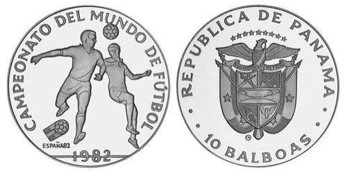 10 Balboa Panamá Plata 