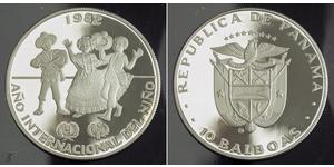 10 Balboa Panama Silber 