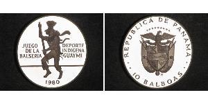 10 Balboa Panama Silber 