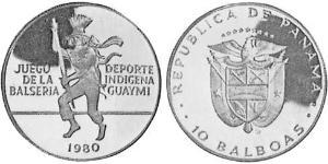 10 Balboa Panama Silber 