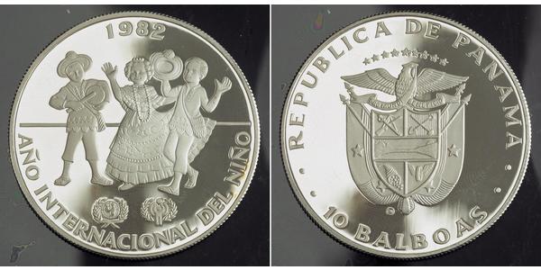 10 Balboa Panama Silber 