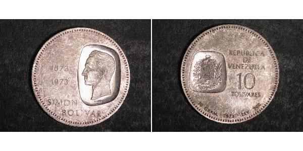 10 Bolivar Venezuela Argento 