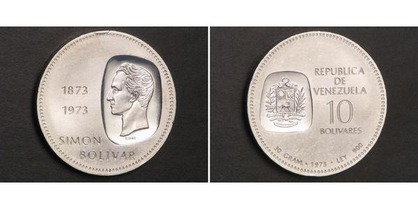 10 Bolivar Venezuela 銀 