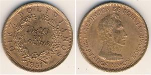 10 Boliviano Bolivia (1825 - ) Bronce 