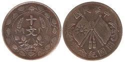 10 Cash Volksrepublik China Kupfer 