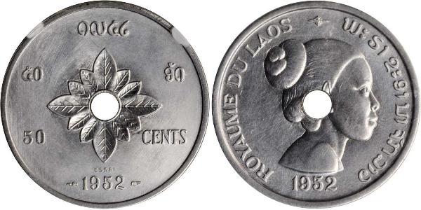 10 Cent Laos Aluminio 