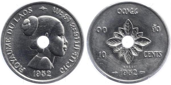 10 Cent Laos Aluminio 