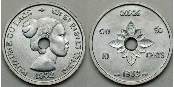 10 Cent Laos Aluminio 