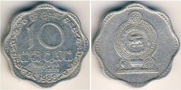 10 Cent Sri Lanka Aluminio 