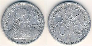 10 Cent French Indochina (1887-1954) Aluminium 