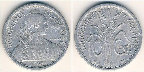 10 Cent French Indochina (1887-1954) Aluminium 