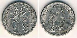 10 Cent French Indochina (1887-1954) Aluminium/Nickel 