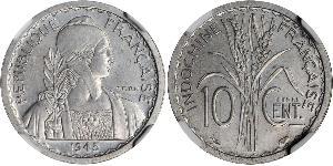 10 Cent French Indochina (1887-1954) Aluminium/Nickel 