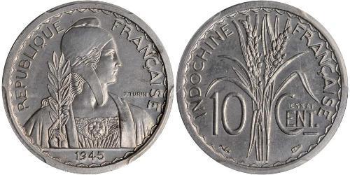 10 Cent Indochine française (1887-1954) Aluminium/Nickel 