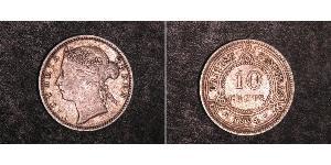 10 Cent British Honduras (1862-1981) Argent Victoria (1819 - 1901)