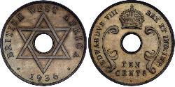 10 Cent British West Africa (1780 - 1960) Argent 