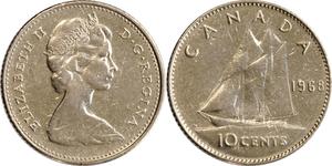 10 Cent Canada Argent Elizabeth II (1926-2022)