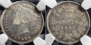 10 Cent Canada Argent Victoria (1819 - 1901)