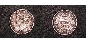 10 Cent Canada Argent Victoria (1819 - 1901)