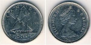 10 Cent Canada Argent Elizabeth II (1926-2022)