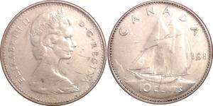 10 Cent Canada Argent Elizabeth II (1926-2022)