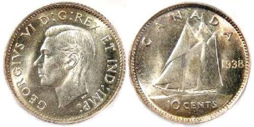 10 Cent Canada Argent George VI (1895-1952)