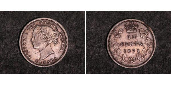 10 Cent Canada Argent Victoria (1819 - 1901)