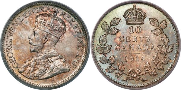 10 Cent Canada Argent George V (1865-1936)