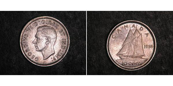 10 Cent Canada Argent George VI (1895-1952)