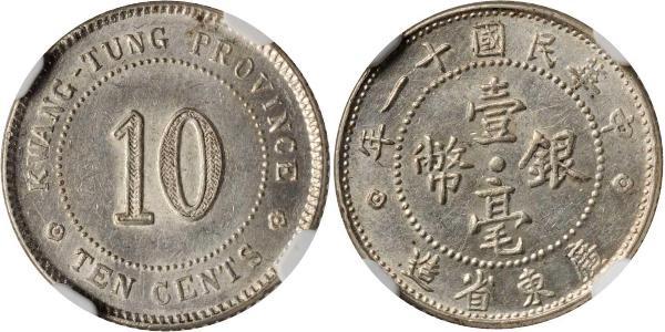 10 Cent Chine Argent 