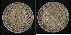 10 Cent Royaume des Pays-Bas (1815 - ) Argent Guillaume III (roi des Pays-Bas)