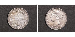10 Cent Terre-Neuve-et-Labrador Argent Victoria (1819 - 1901)