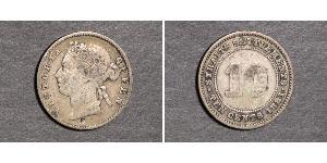 10 Cent Établissements des détroits (1826 - 1946) Argent Victoria (1819 - 1901)