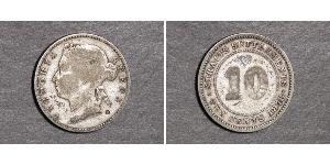 10 Cent Établissements des détroits (1826 - 1946) Argent Victoria (1819 - 1901)