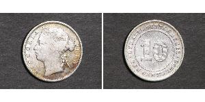 10 Cent Établissements des détroits (1826 - 1946) Argent Victoria (1819 - 1901)