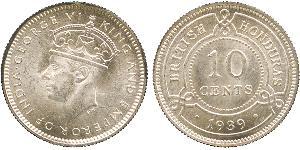 10 Cent British Honduras (1862-1981) Argento Giorgio VI (1895-1952)