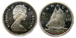 10 Cent Canada Argento Elisabetta II (1926-2022)