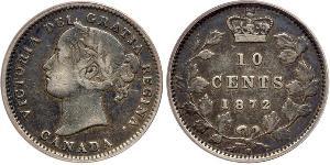 10 Cent Canada Argento Vittoria (1819 - 1901)