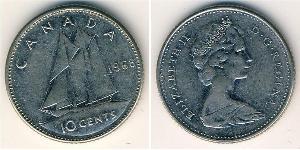 10 Cent Canada Argento Elisabetta II (1926-2022)