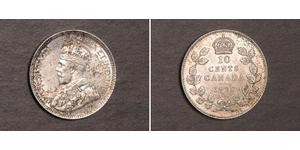 10 Cent Canada Argento Giorgio V (1865-1936)