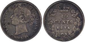 10 Cent Canada Argento Vittoria (1819 - 1901)