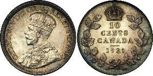 10 Cent Canada Argento Giorgio V (1865-1936)
