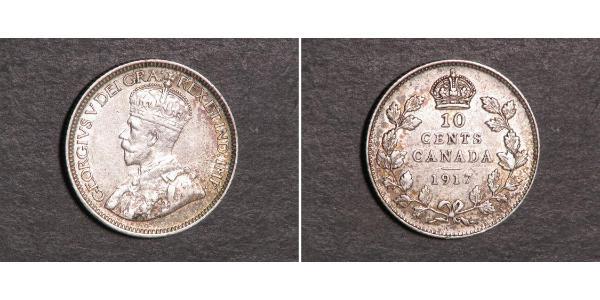 10 Cent Canada Argento Giorgio V (1865-1936)