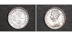 10 Cent Hong Kong Argento Vittoria (1819 - 1901)