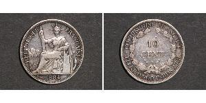 10 Cent Indocina francese (1887-1954) Argento 