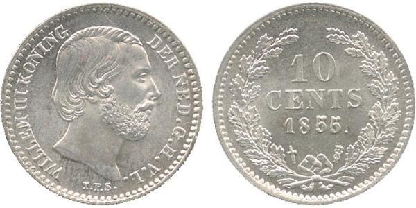 10 Cent Regno dei Paesi Bassi (1815 - ) Argento Guglielmo III dei Paesi Bassi