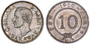 10 Cent Sarawak Argento 