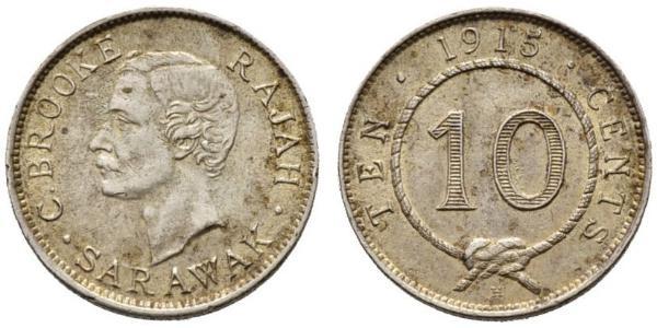 10 Cent Sarawak Argento 
